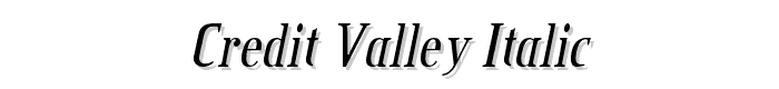 Credit Valley Italic font